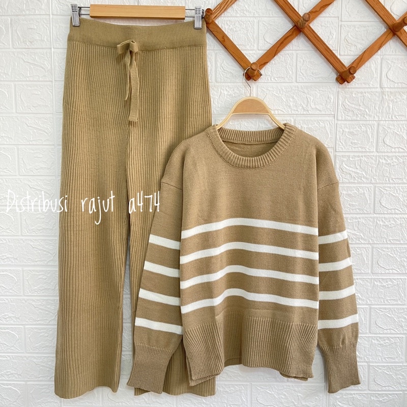 ONESET SWEATER RAJUT AYU TT SETELAN KULOT WANITA