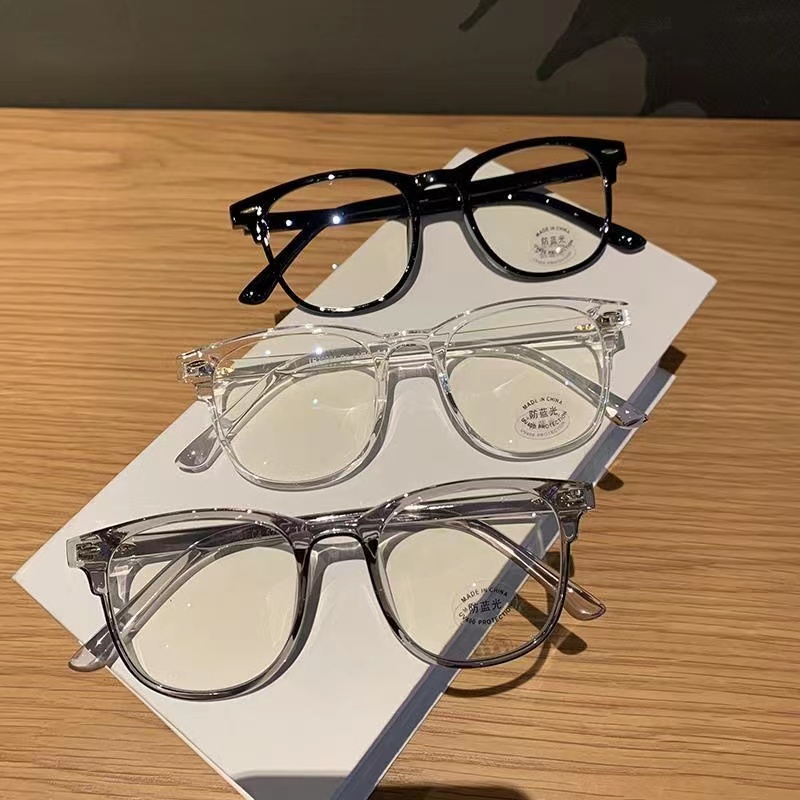 Kacamata Wanita Kacamata Korea Anti Radiasi Wanita Fashion Retro Bentuk Kotak Eyeglasses