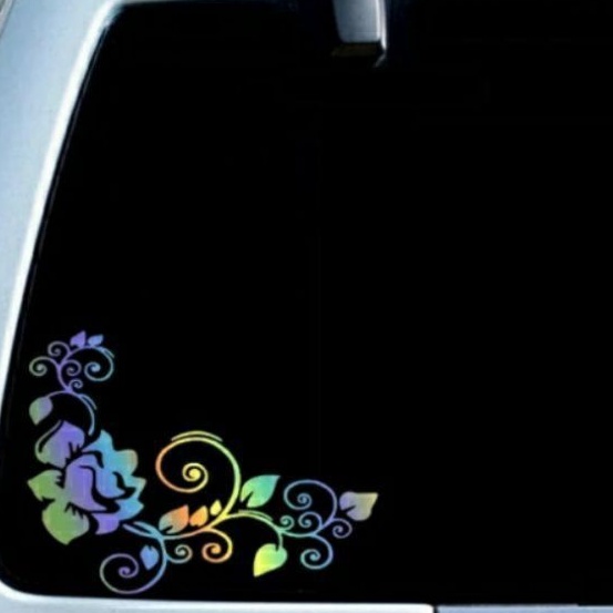 stiker batik bunga,stiker cutting bunga,stiker bunga untuk mobil motor n laptop dll