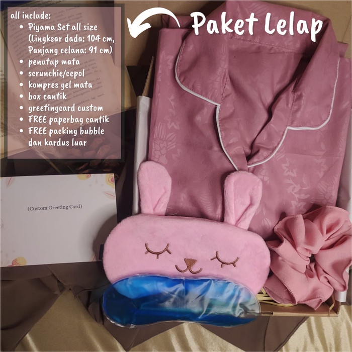 

[COD] [HAMPERS PIYAMA SET] KADO ULANG TAHUN WISUDA PERNIKAHAN BAJU TIDUR - paket lelap, dusty pink