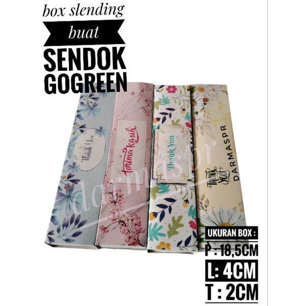 Box Slinding kemasan souvenir sendok garpu sumpit