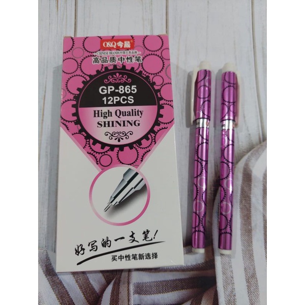 

(12Pc) Bolpoin Gel GP-865 0.5 Tinta Hitam RANDOM