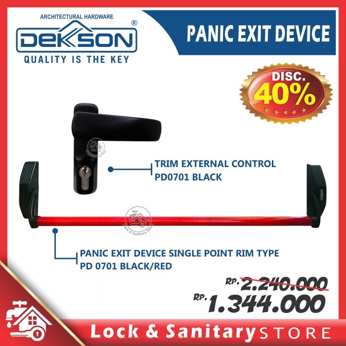 Panic Exit Device For Steel Door With Rimlock Panic Bar Exit PD 0701