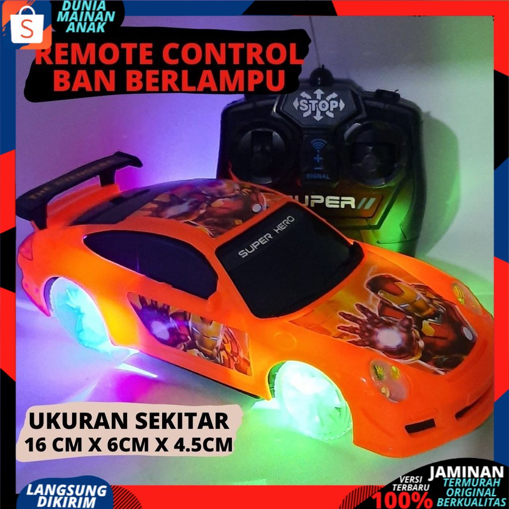 MAINAN ANAK MOBIL REMOTE CONTROL NYALA BERLAMPU 3D SPORT CAR  BALAP R/C SEDAN CAR BODY LAMPU 1:22