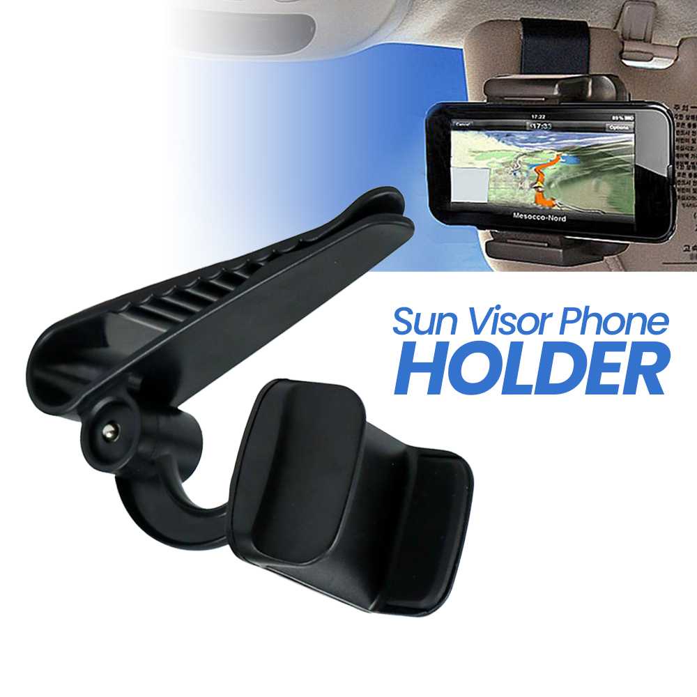 Powstro Universal Smartphone Car Holder Sun Visor 360 degree - ZY0209