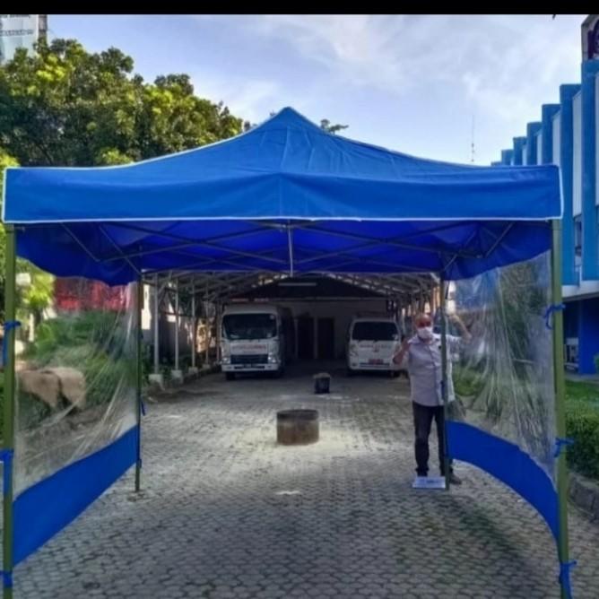 Tenda Lipat Uk 3X4.5 Tebal Besi 1.4 Super + 3 Sisi Dinding