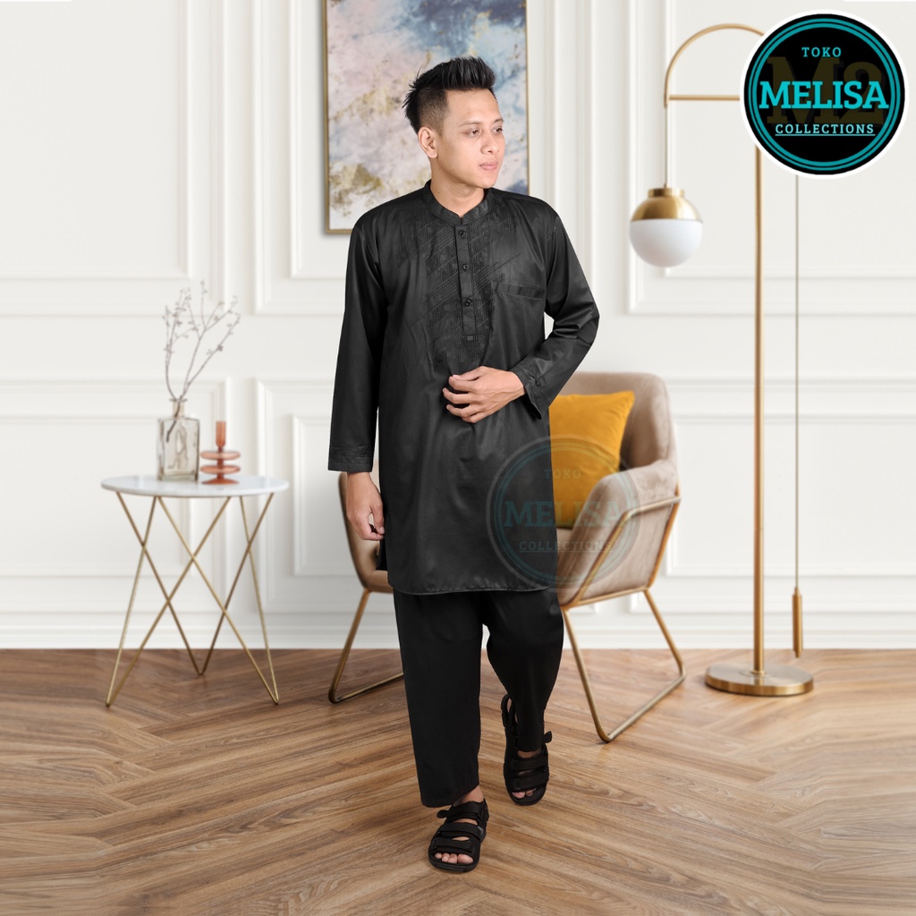 baju koko setelan pakistan dewasa bahan poli katun Setelan Kurta Pakistan Koko Muslim Lengan Panjang Dewasa Remaja Pria Laki Laki Ukuran M L XL