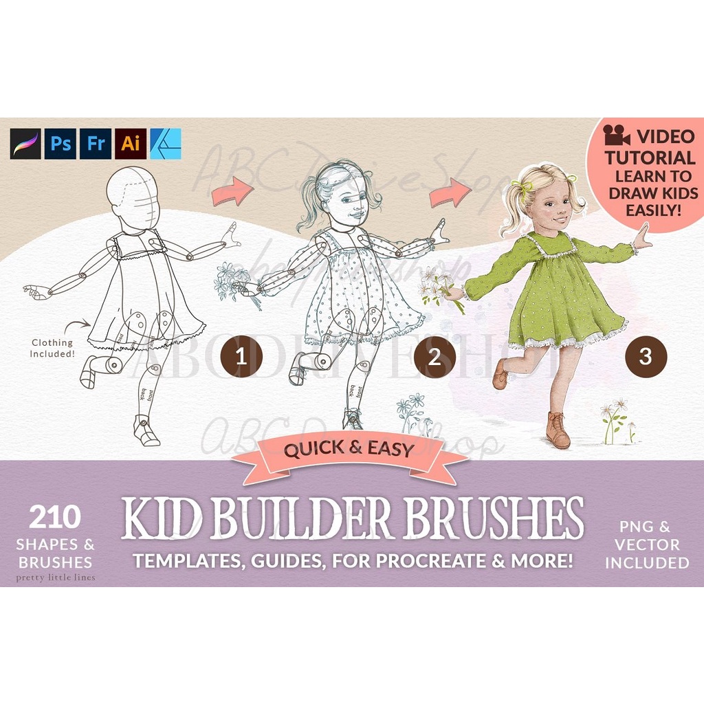 Procreate Brush - Kid Builder Brushes for Procreate