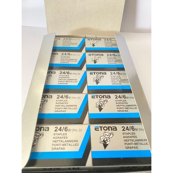 

Isi Staples Stapler ETONA / Refill Hekter Etona 24/6 No.3 / Ukuran Besar