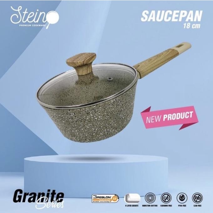 TERBARU STEIN Cookware Saucepan 18 cm /PERALATAN MASAK SET/PANCI PRESTO/PANCI SET/WAJAN ANTI LENGKET