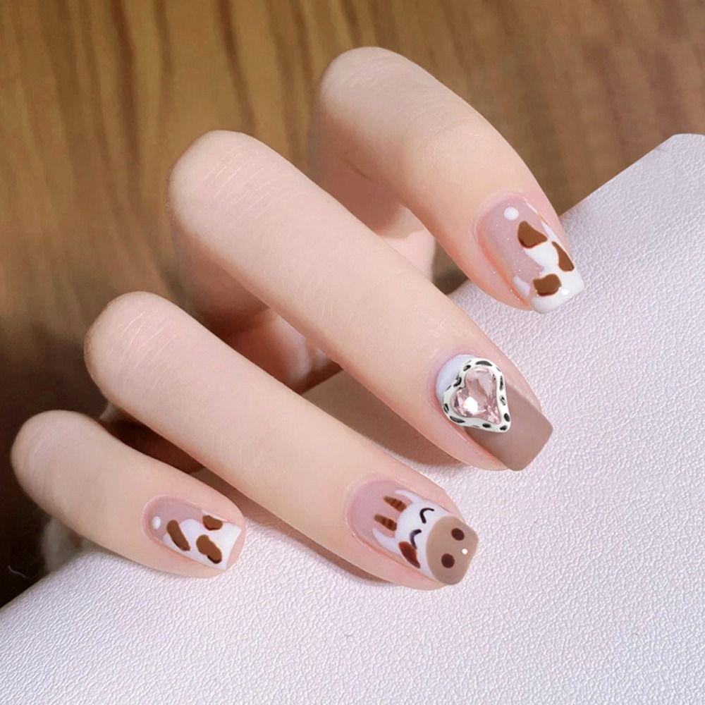 AUGUSTINA Agustina Jantung Nail Art Berlian Imitasi Permata Kilau Korea 3D DIY Besar Sapi Multi-Warna Kualitas Tinggi Aksesoris Kuku