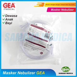 Image of Masker Nebulizer Nebul GEA Masker Nebulasi Yang Dilengkapi Dengan Tempat Obat Uap Asma Alat Bantu Napas Promo Murah