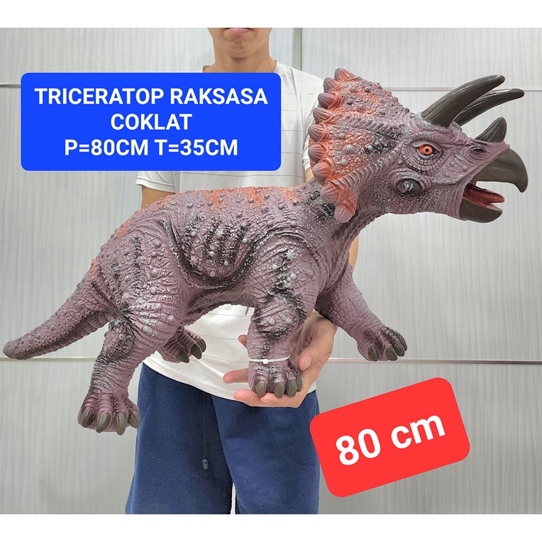 MAINAN DINOSAURUS BRONTOSAURUS BIG SIZE JUMBO HIJAU 80CM BRANCHIOSAURUS NO.E46-6
