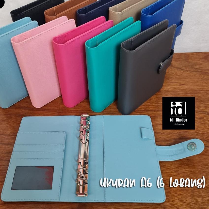 

11.11✔️BINDER A6 (6 LOBANG RING) KULIT JERUK 10 WARNA PILIHAN UKURAN|RA9