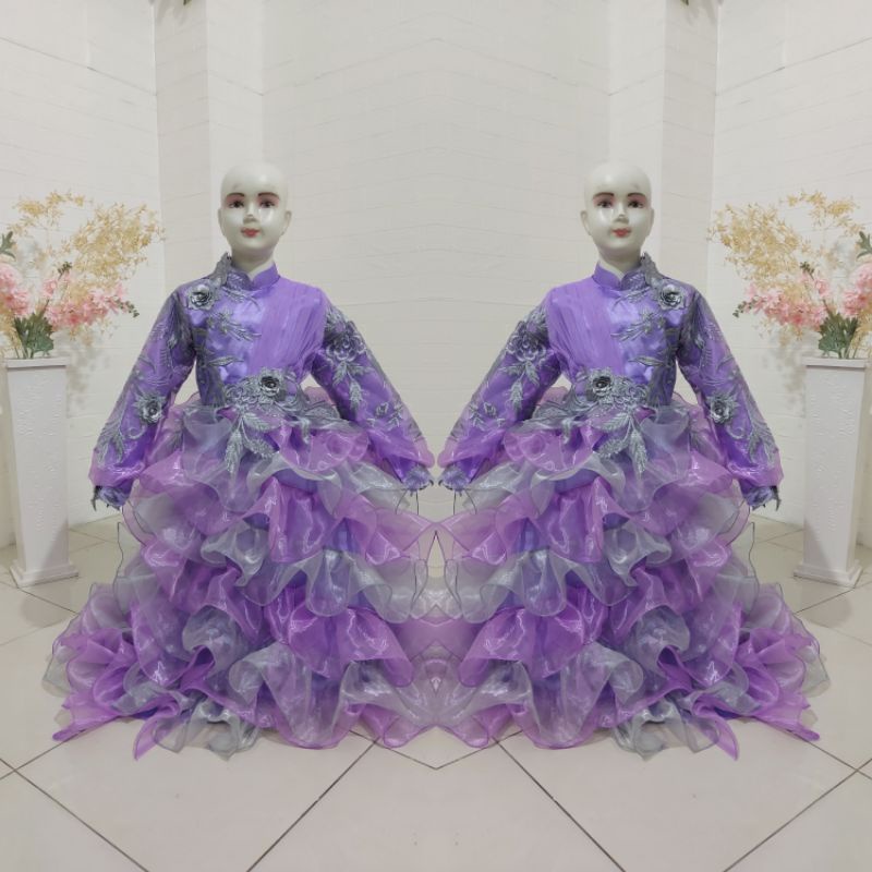 GAUN ANAK CEWEK// GAUN PESTA ANAK// REMPEL ANAK// BAJU PESTA ULTAH