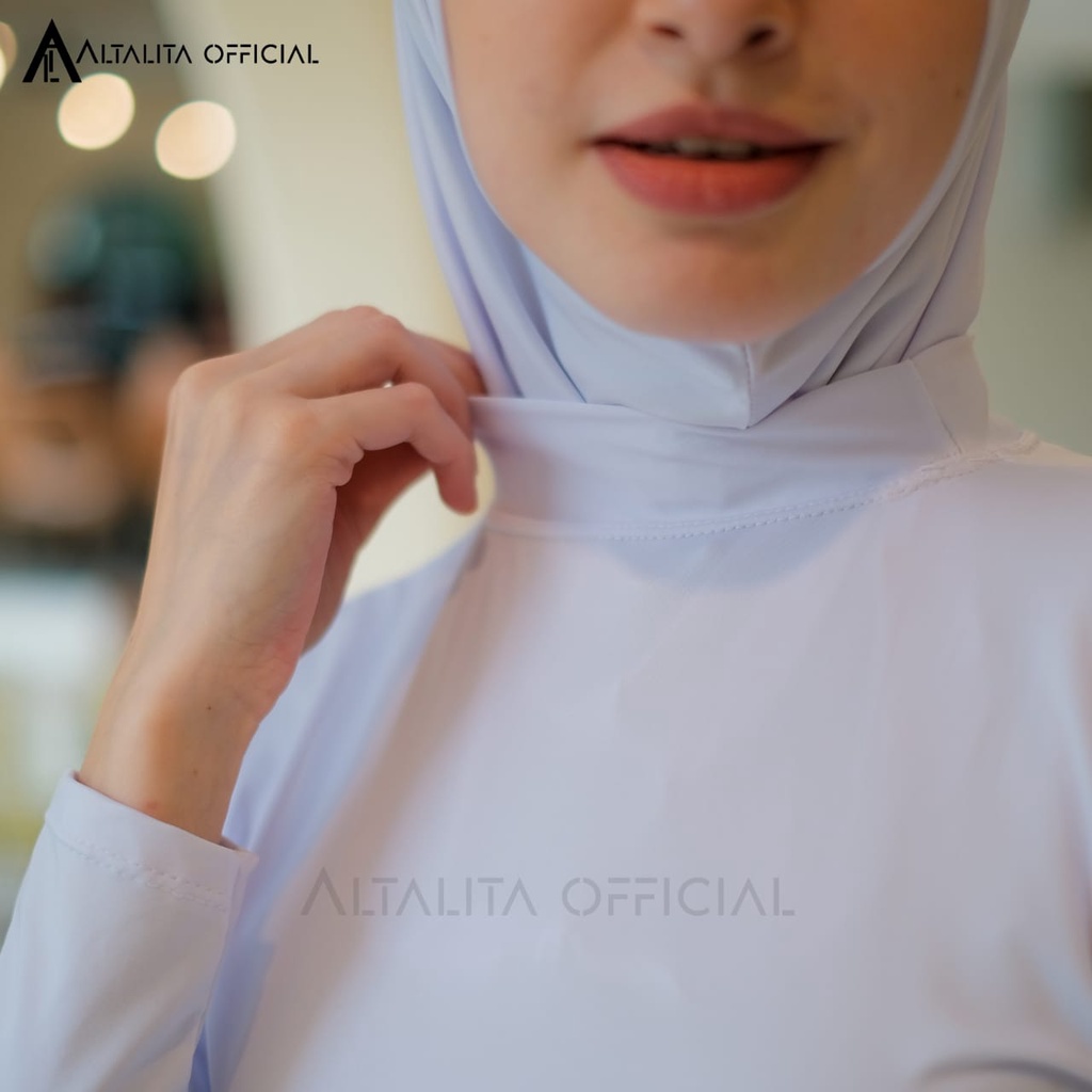 Altalita - Manset Baju Daleman Wanita Bahan Jersey Adem Tebal Premium | Inner Baju Putih Basic Polos Lengan Panjang | Mangset Baju Wanita Tangan Panjang Bahan Kaos Jumbo