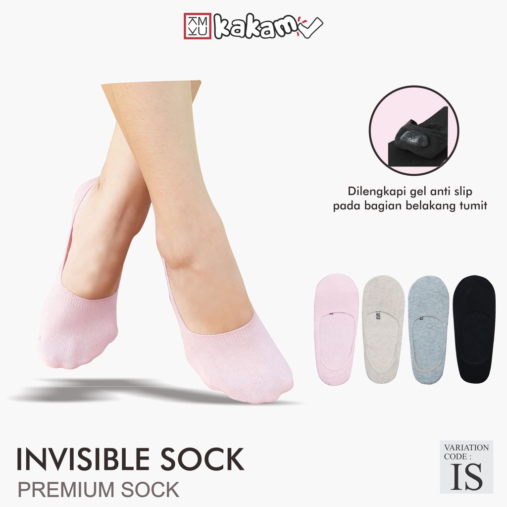 Kakamu Paket Kaos Kaki Pendek Hidden Socks / Invisible Socks Mix 12pcs