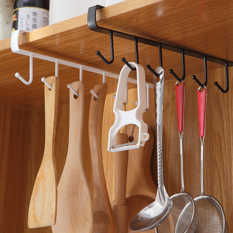 Rak Gantungan Peralatan Dapur Spatula Gelas Cangkir Lemari Kitchen Set 6 Hook