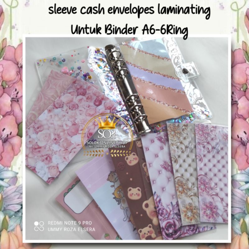 

Sleeve Cash Envelopes Laminated | Untuk Binder A6 -6 Ring