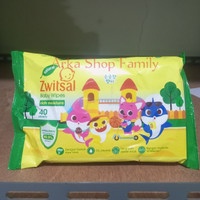 Zwitsal Baby Wipes Tissue Basah Rich Mositure 2 X 40 Sheets (Baby Shark Edition)