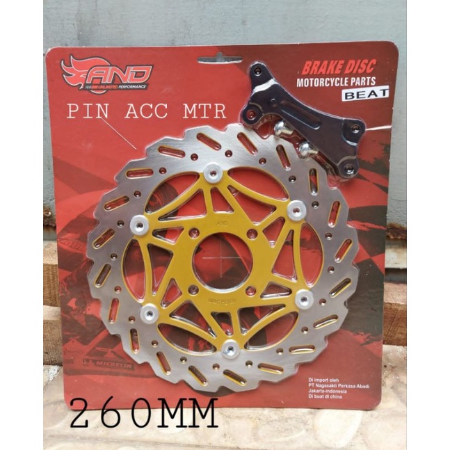 PIRINGAN CAKRAM DISC REM DEPAN BESAR LEBAR BEAT VARIO SCOOPY SPACY 260MM MODEL GRIGI FROTING