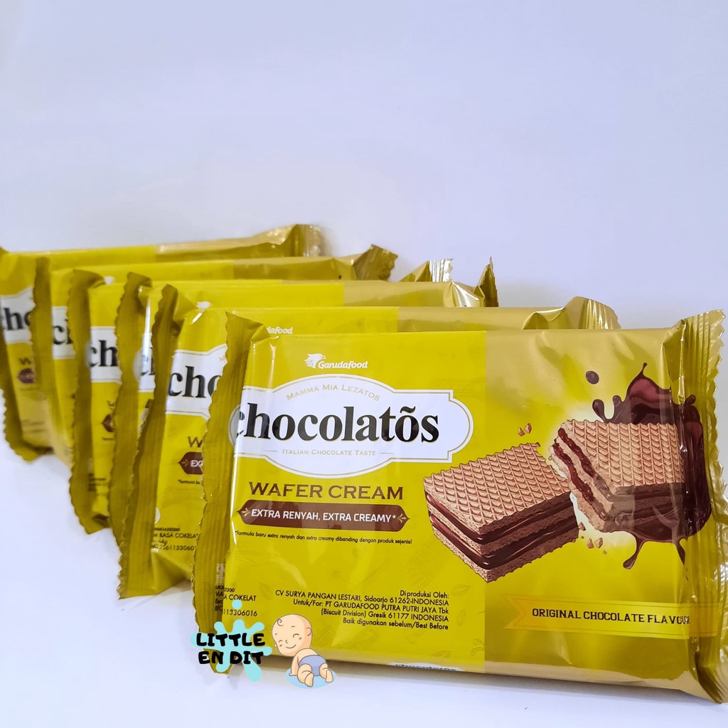 

Littleendit SNCK09 Snack Chocolatos Wafer Cream Rasa coklat 44gr