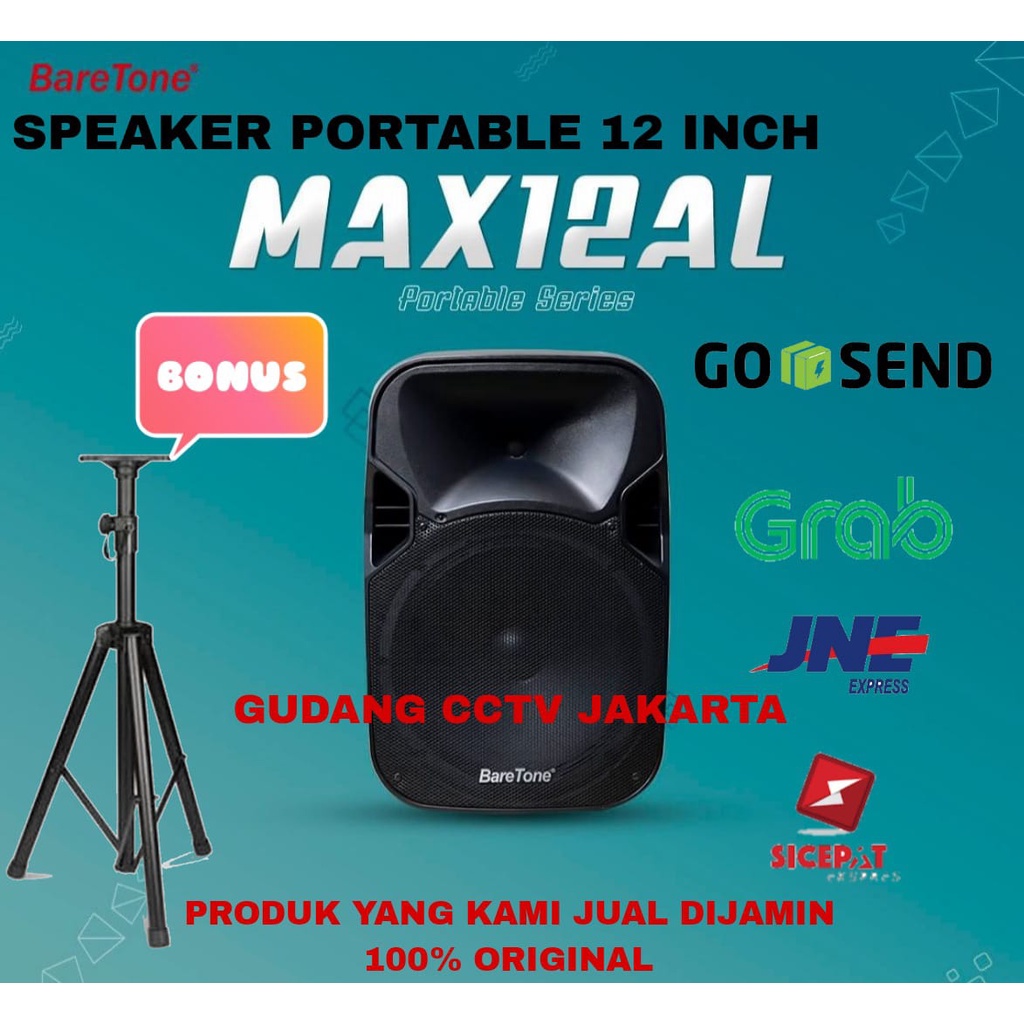 Jual Promo Speaker Portable Baretone Max Al Max Al Inch Bluetooth Wireless Original