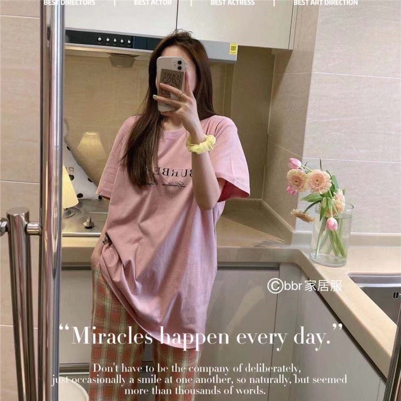 TELLY ➡️ 310 BAJU TIDUR SETELAN BURBERI MURAH GROSIR IMPORT