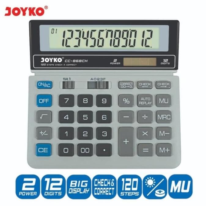 

[COD] Kalkulator JOYKO CC868CH 12Digit/Calculator JOYKO ORI Check Correct TERUJI Kode 907