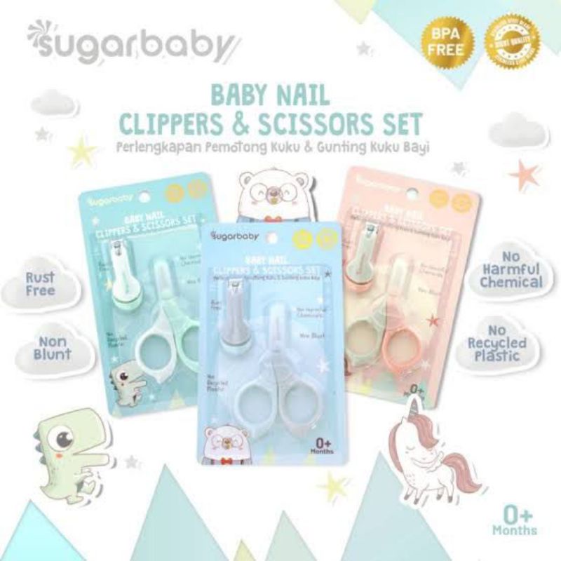 Sugar Baby Clippers &amp; Scissors / Gunting Kuku Bayi Anak / Potong Kuku