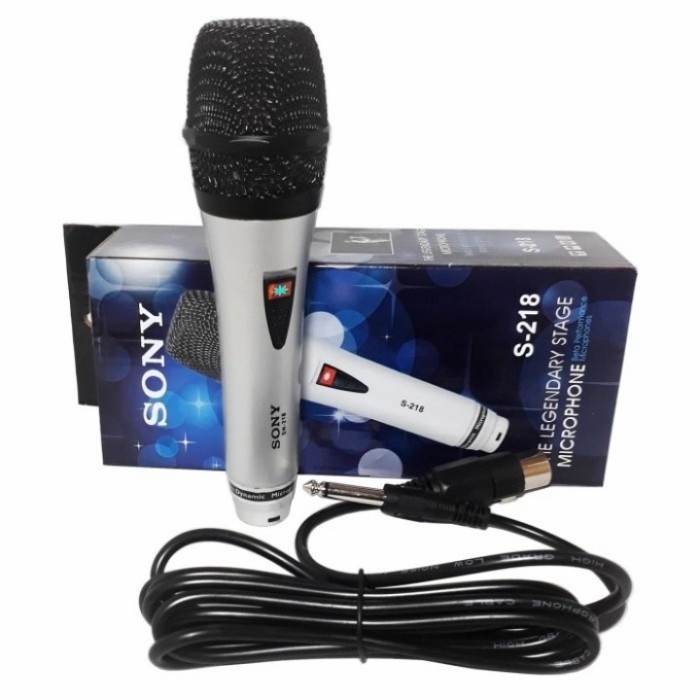 Microphone Sony S218 Mic Kabel SONY S 218 Mikropon Kualitas Terbaik