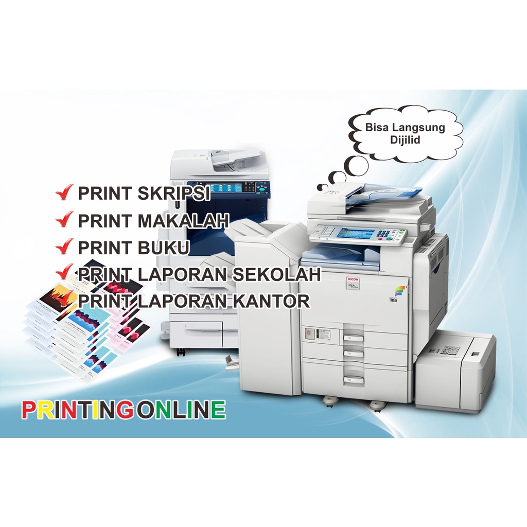 

Jasa Cetak/Print Warna Hvs 80 Gsm