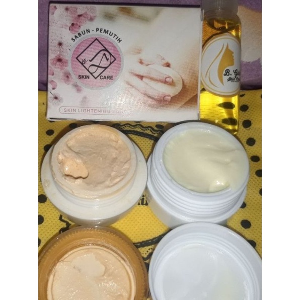 pemutih wajah B.Gold skincare(paket hemat whitening)