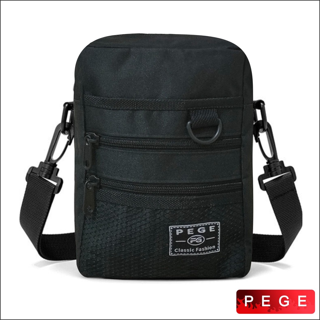 Tas Selempang Pria PEGE Slingbag Model Polos Simpel - PEGE - 8907