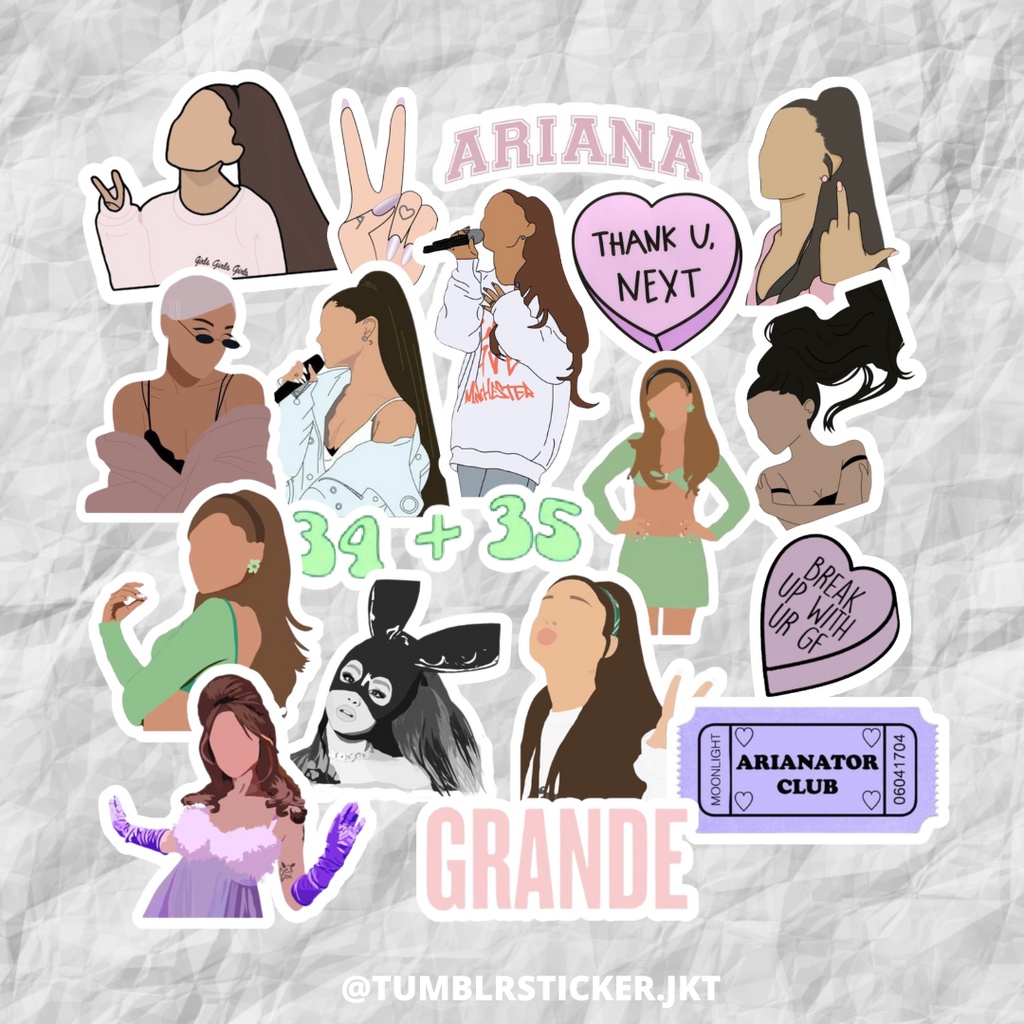 

STICKER TUMBLR ARIANA GRANDE 0.2 | STICKER AESTHETIC LAPTOP | STICKER TUMBLR HP JURNAL