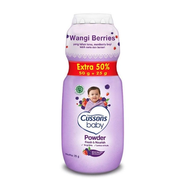 Cussons Baby Powder 50gr + 25gr BPOM/Bedak Baby Powder