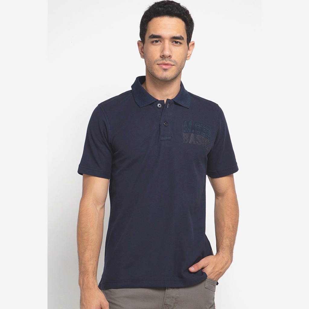 KAOS POLO MGEE DUKE C015 - NAVY - KAOS LENGAN PENDEK