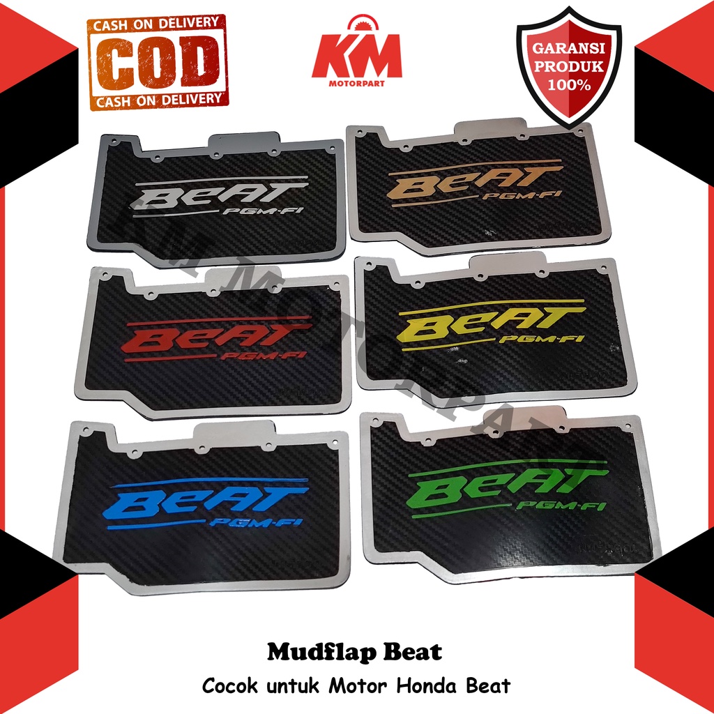 Mudflap Mud Flap Beat Fi Penahan Lumpur Model Karbon Pelindung Motor Aksesoris Variasi Beat