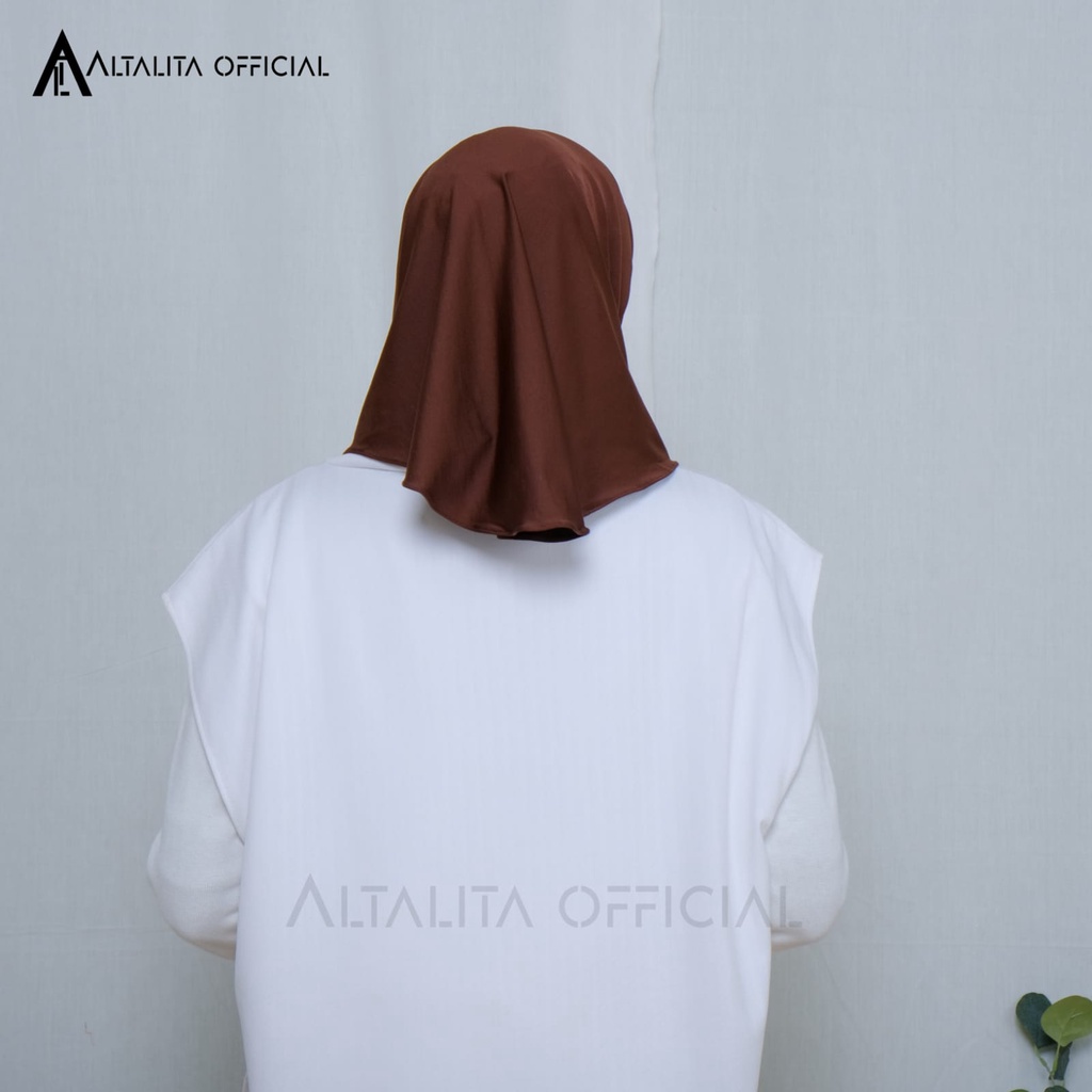 Altalita - Kerudung Bergo Zyta Non Pad Instan Polos Terbaru Bahan Jersey Premium Cocok untuk Olahraga Volly Futsal Senam dan Sehari-hari