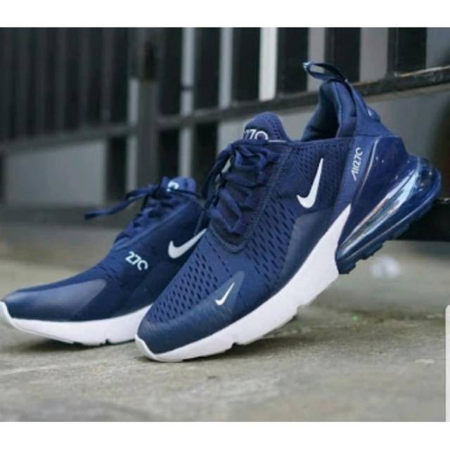 {PinkStore} Sepatu Nike Air Max 270 Premium BNIB Sneakers Pria Sepatu Nike - Biru 40 Berkualitas