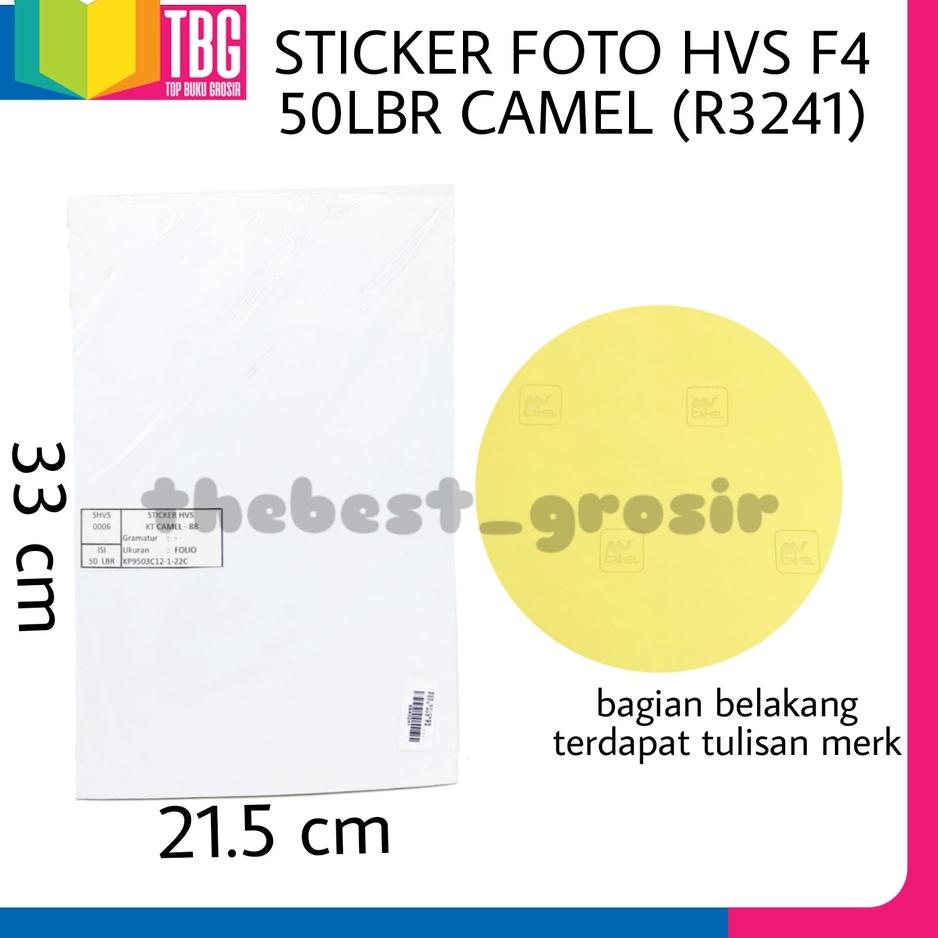 

ivkk837 1 PAK (50 LEMBAR) STICKER FOTO F4 50 LBR CAMEL / KERTAS STICKER / LABEL STICKER Sale