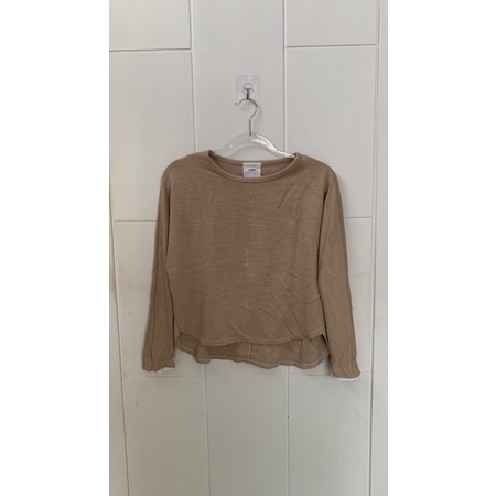 kaos panjang coklat susu