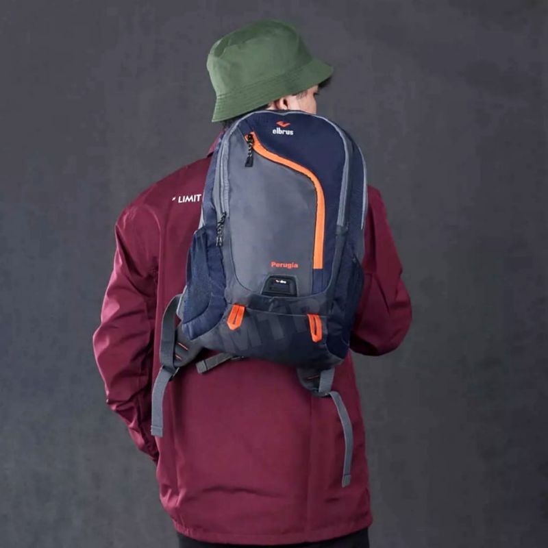 DAYPACK RANSEL UNISEX SERI PERUGIA TAS RANSEL PUNGGUNG PRIA ORIGINAL ELBRUS