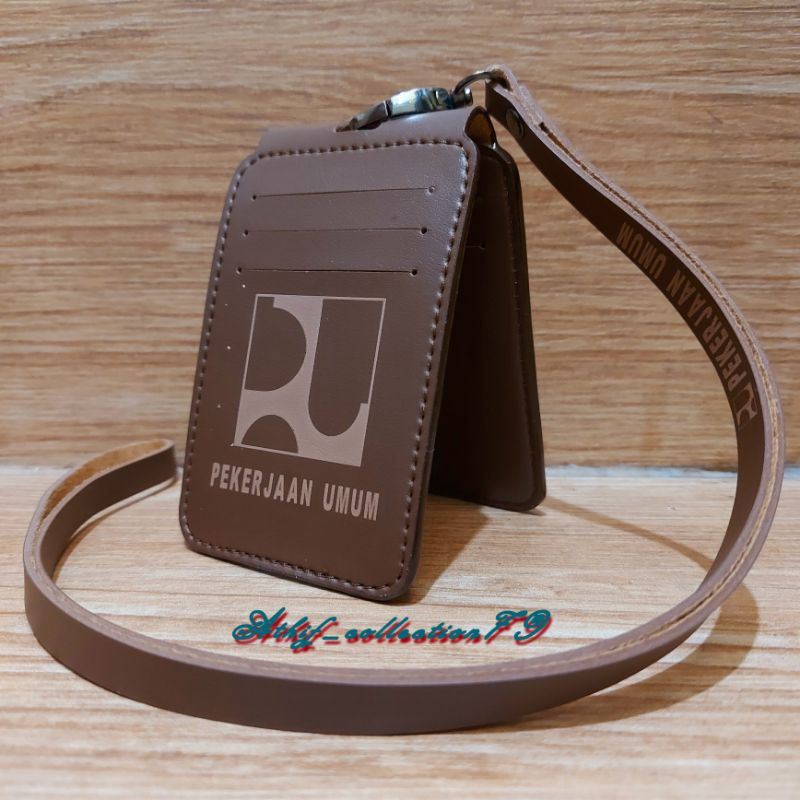 Tempat Id Card Kulit PUPR Lipat Holder Id Card PUPR Kulit Lipat
