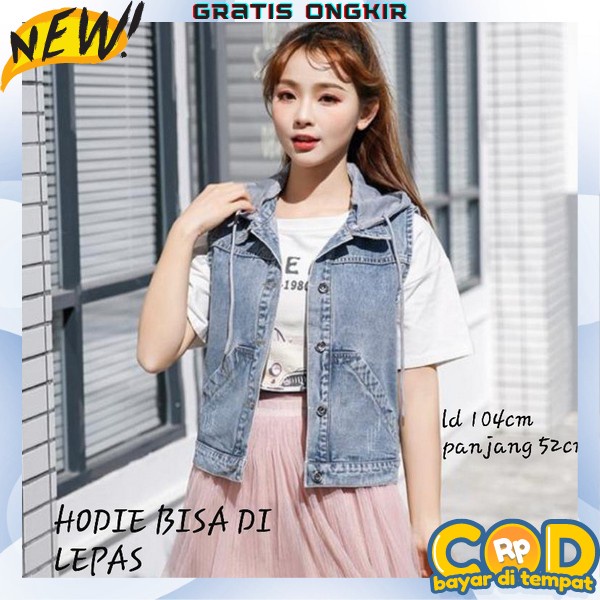 Jaket Levis Oversize Jumbo Big Size Jeans Jacket Denim Wanita Perempuan Cewek Cewe Terbaru Kekinian 