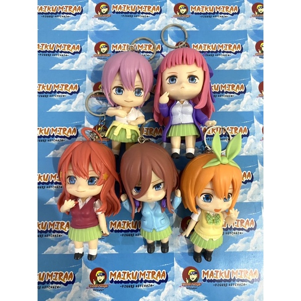 Figure Keychain / Gantungan Kunci Gotoubun no Hanayome Miku Yotsuba Nino Itsuki Ichika Nakano
