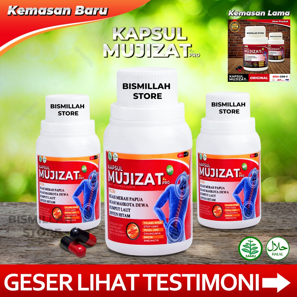 OBAT HERBAL MUJIZAT ORIGINAL ASLI Ampuh Atasi Asam Urat, Rematik, Nyeri Sendi Lutut, Sakit Pinggang