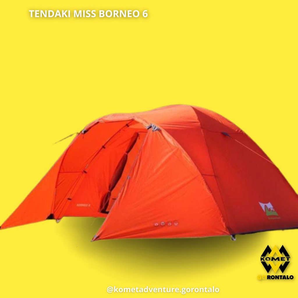 Tenda Gunung MIS MOUNTAIN INN SPORT Borneo 6 Person - Tenda Camping MIS BORNEO Kapasitas 6 Orang - T