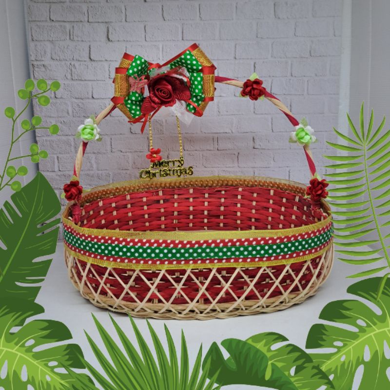 

Keranjang Hias Model Nanas (Merah), ukuran L, tema Natal.