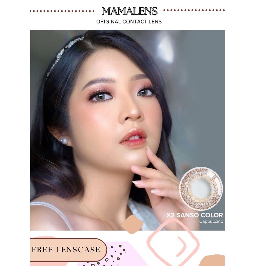 SOFTLENS X2 SANSO COLOR NORMAL &amp; MINUS -0.50 SD -3.00 | FREE LENSCASE - MAMALENS